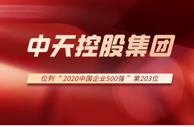 中天控股集團列2020中國企業500強第203位！